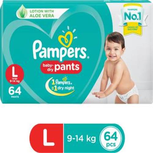 PAMPERS PANTS L( 9+14)Kg 64 PANTS